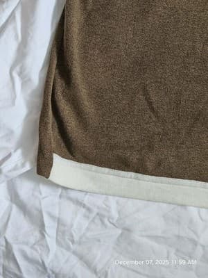 apart dark Brown And White cotton knit sweater sz M - Thumbnail 5