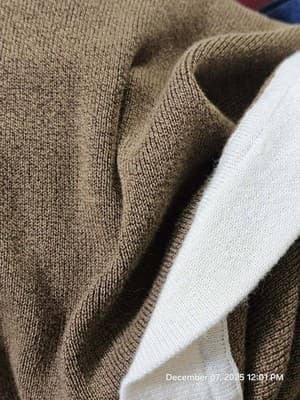 apart dark Brown And White cotton knit sweater sz M - Thumbnail 15