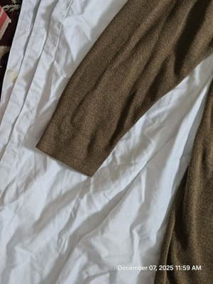 apart dark Brown And White cotton knit sweater sz M - Thumbnail 3