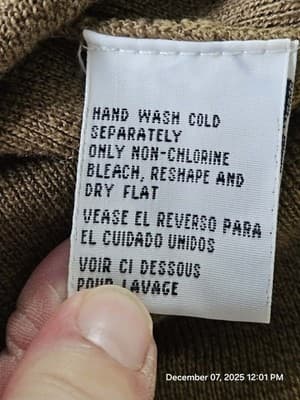 apart dark Brown And White cotton knit sweater sz M - Thumbnail 11