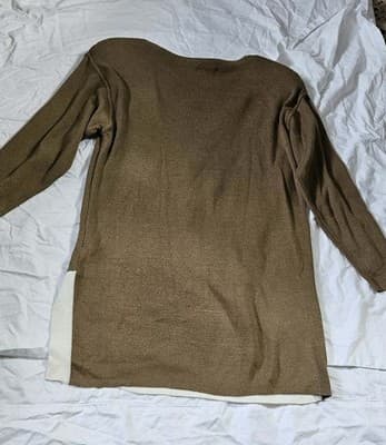apart dark Brown And White cotton knit sweater sz M - Thumbnail 17