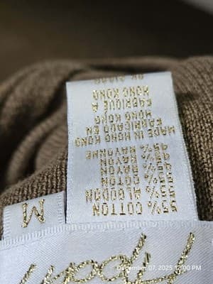 apart dark Brown And White cotton knit sweater sz M - Thumbnail 12