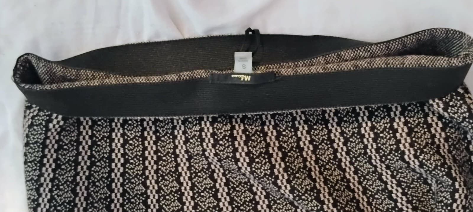 Milano Skirt Womens Black Plaid Elastic Waistband Knee Length NWT Small - Thumbnail 5