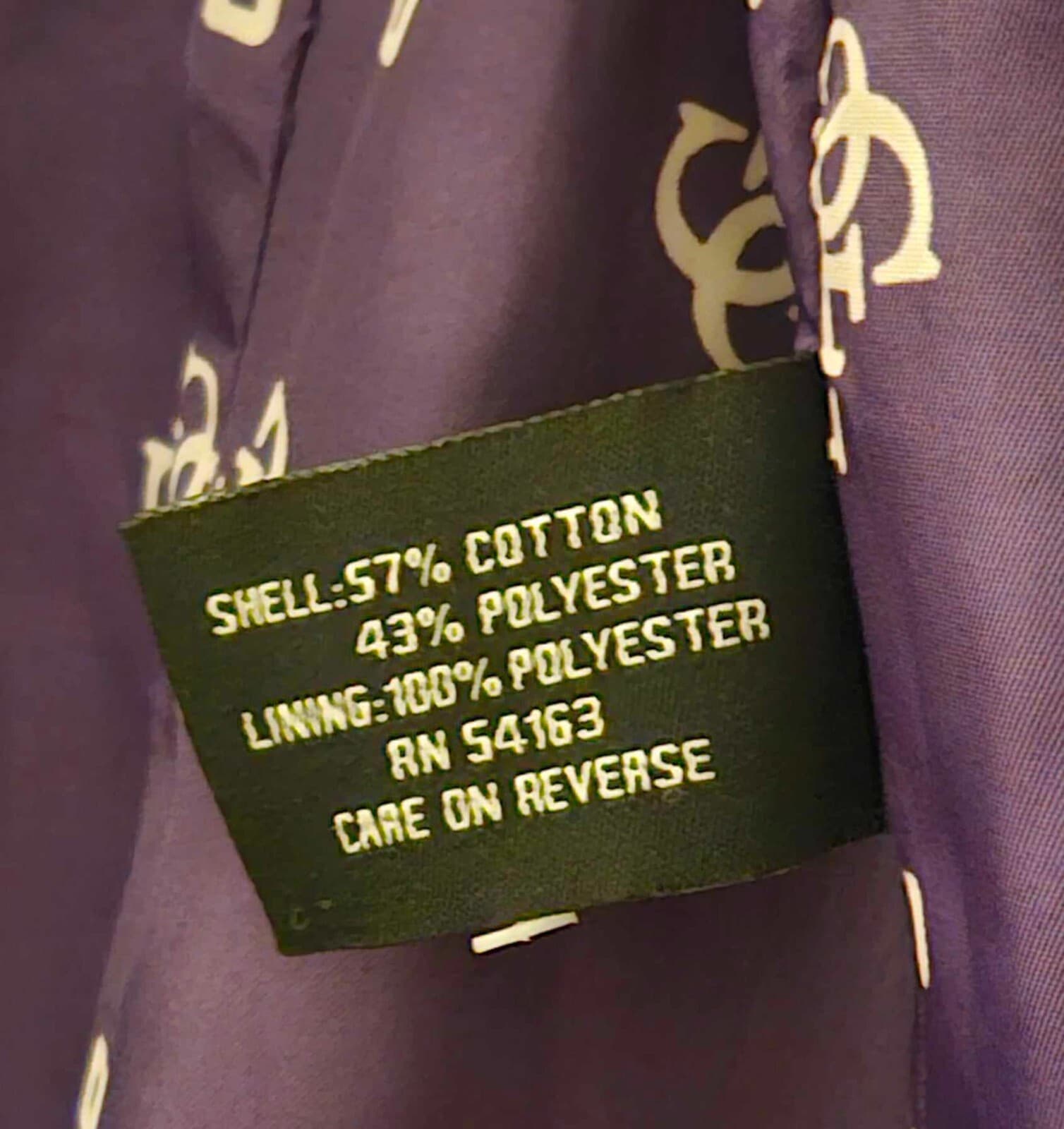 Guess Womens Medium Purple Long Double Breasted Canvas Pea Coat & Scarf - Thumbnail 15