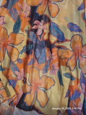 Women's Dress Floral Summer Mesh Sheer Beach Cover-up Fits Small - Thumbnail 10