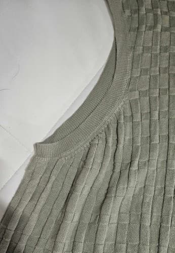 Arrow USA 1851 Mens Beige Sweater Vest Large Knot Top - Thumbnail 5