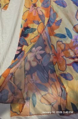 Women's Dress Floral Summer Mesh Sheer Beach Cover-up Fits Small - Thumbnail 8