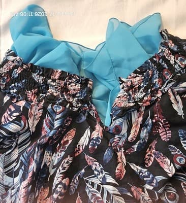 Talbots Women's Long Sleeve Floral Blouse Medium 100% Cotton Shirt - Thumbnail 7