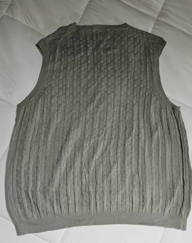 Arrow USA 1851 Mens Beige Sweater Vest Large Knot Top - Thumbnail 8