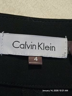 Calvin Klein Women's Capri Pants Size 4 Black Straight Leg Zipper Pockets Slacks - Thumbnail 8