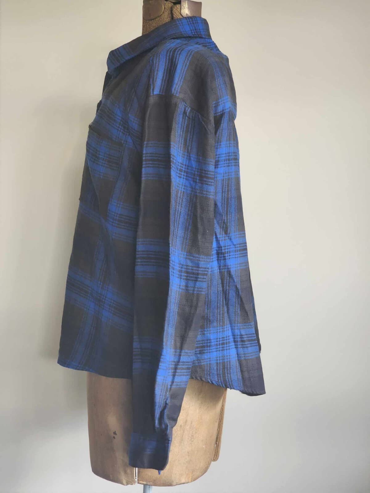 Wild Fable Women's Long Sleeve Cropped Flannel Button-Down Shirt Blouse Size S - Thumbnail 4