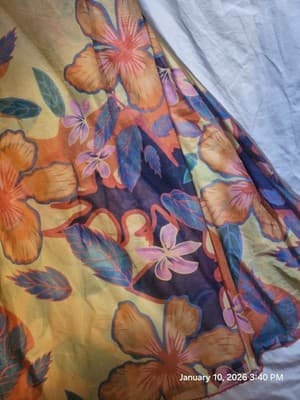 Women's Dress Floral Summer Mesh Sheer Beach Cover-up Fits Small - Thumbnail 3