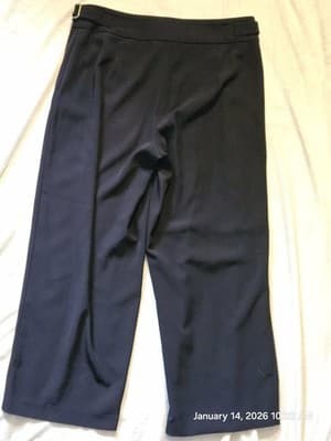 Calvin Klein Women's Capri Pants Size 4 Black Straight Leg Zipper Pockets Slacks - Thumbnail 5