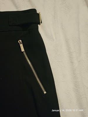 Calvin Klein Women's Capri Pants Size 4 Black Straight Leg Zipper Pockets Slacks - Thumbnail 9