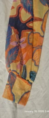 Women's Dress Floral Summer Mesh Sheer Beach Cover-up Fits Small - Thumbnail 7