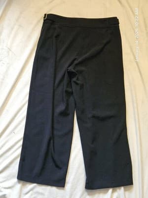 Calvin Klein Women's Capri Pants Size 4 Black Straight Leg Zipper Pockets Slacks - Thumbnail 6