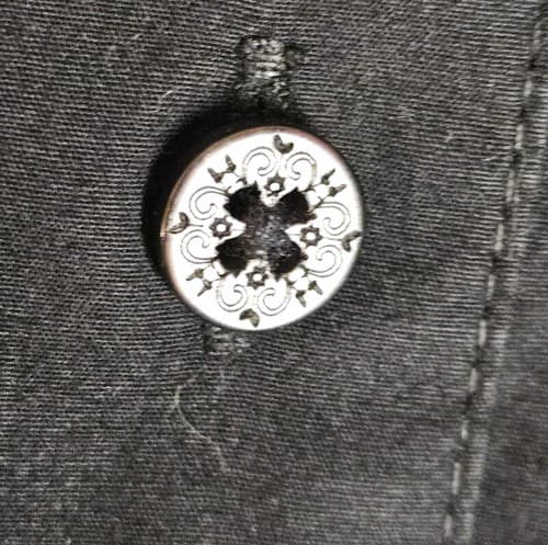 Howe Men's Embroidered Shirt Small Black Western Style Button Down Floral - Thumbnail 8