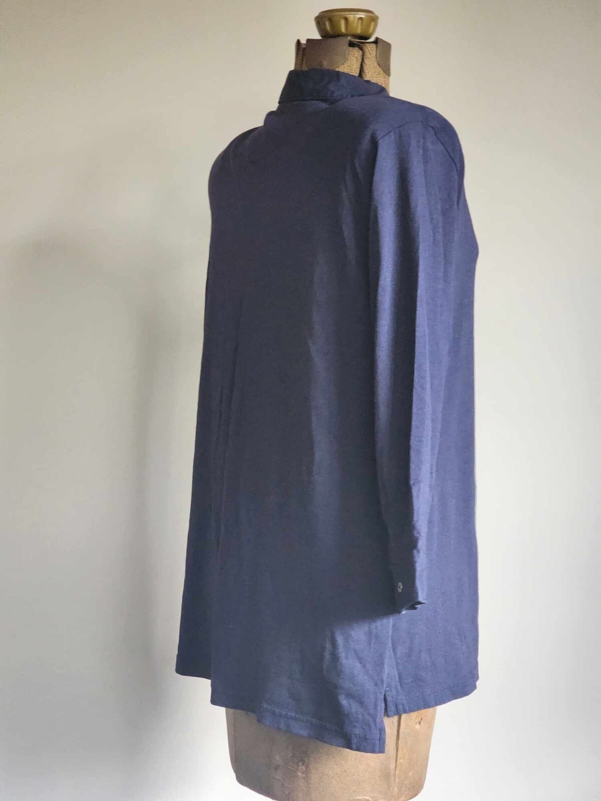 Croft&Barrow Women's Casual Long Sleeve Shirt Top Front Pocket Size L Blue - Thumbnail 2