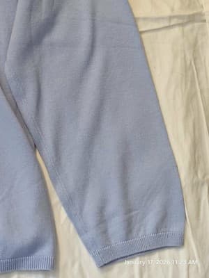 Talbots Petite Women's Blue V Neck Sweater Size 3X NWOT Cotton Rayon Shirt - Thumbnail 4