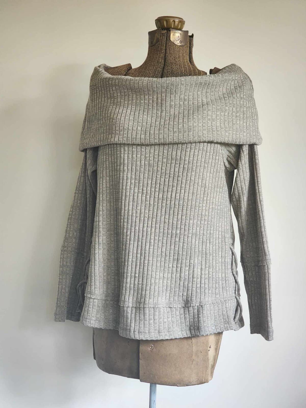 Knox Rose Sweater Women's Loose Casual Fashion Off The Shoulder Size Medium - Thumbnail 7