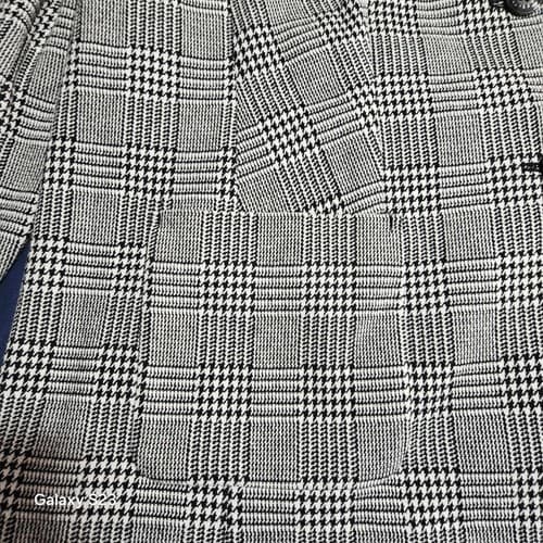 Talbots Aberdeen Blazer Jacket Women's Size 14 Black White Button - Thumbnail 2