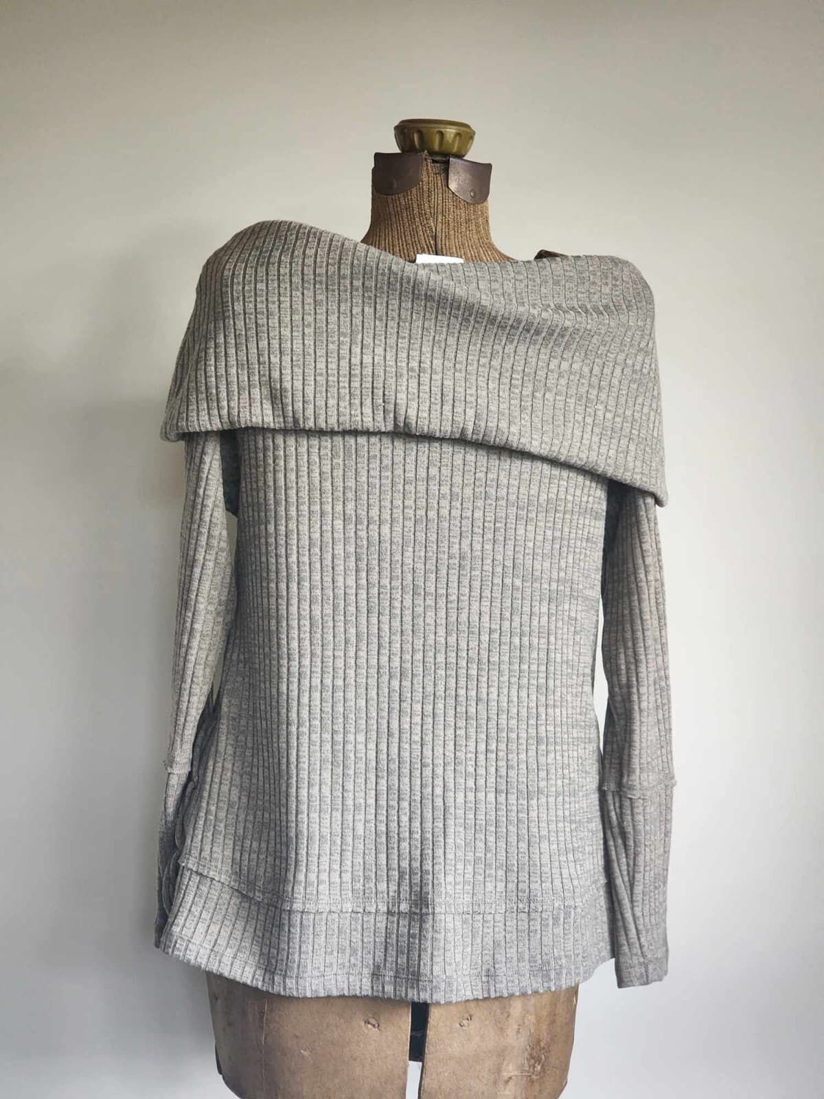 Knox Rose Sweater Women's Loose Casual Fashion Off The Shoulder Size Medium - Thumbnail 6