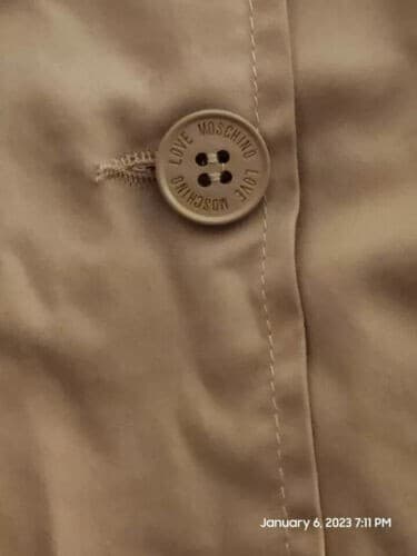 NWT Love Moschino Women's Khaki Designers Mini Skirt Us Size 12 Buttons Lace - Thumbnail 5