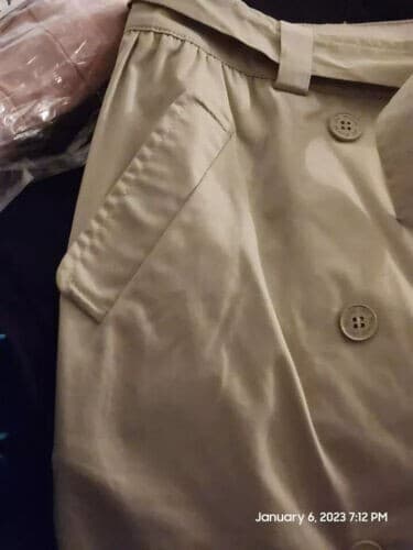 NWT Love Moschino Women's Khaki Designers Mini Skirt Us Size 12 Buttons Lace - Thumbnail 6