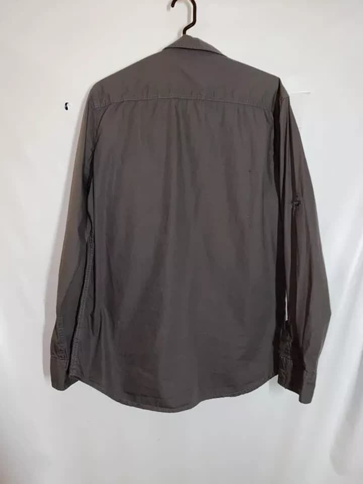PD&C Men's Long Sleeve Casual Button-Down Shirts for Men Size L Front Pocket - Thumbnail 2