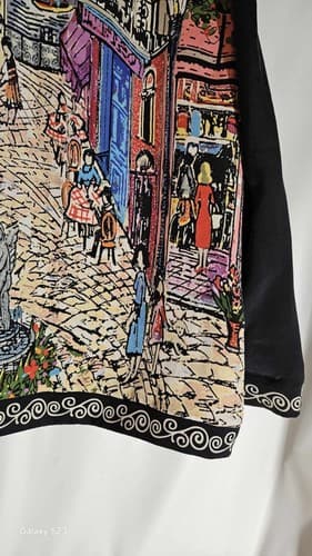 August Max Silk Button Jacket For Women Size 5 Abstract Designer Top - Thumbnail 7