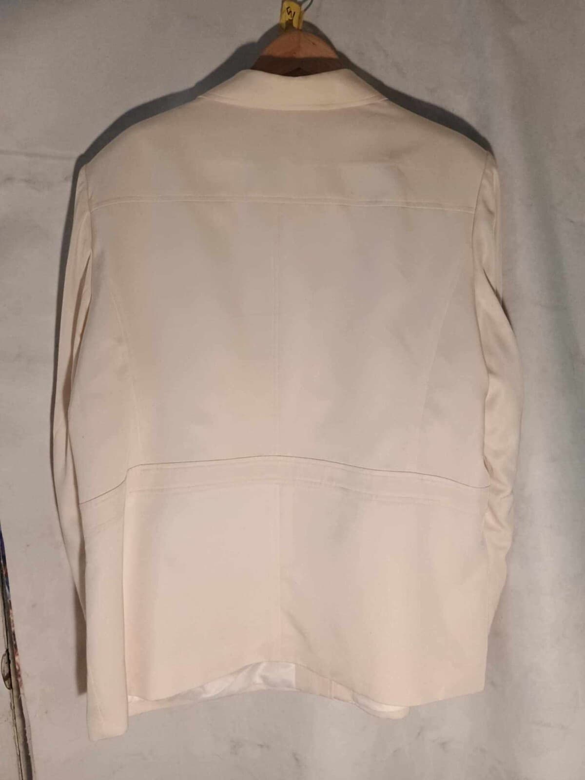 Talbots Womens White Size 22W Silk Jacket Shirt Button 2 Front Pocket White - Thumbnail 2