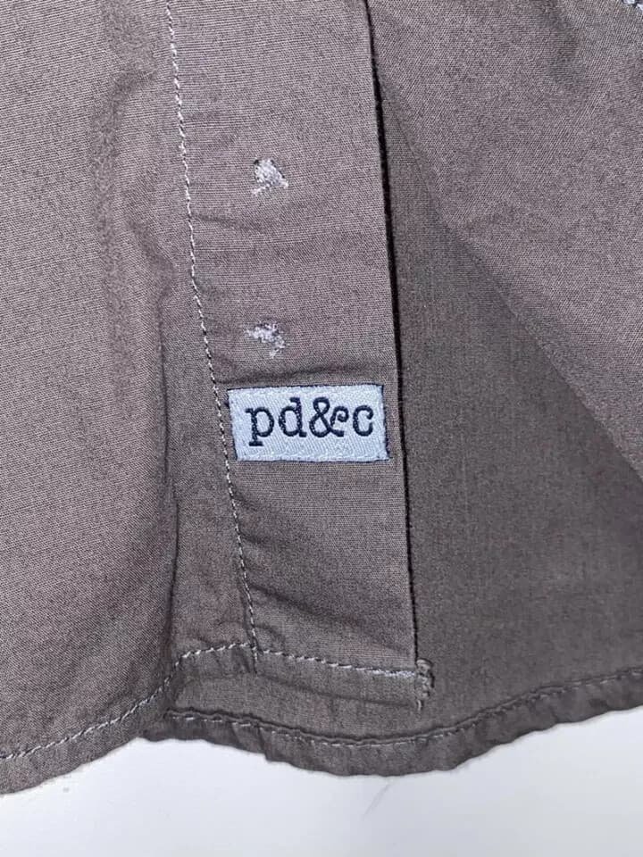 PD&C Men's Long Sleeve Casual Button-Down Shirts for Men Size L Front Pocket - Thumbnail 7