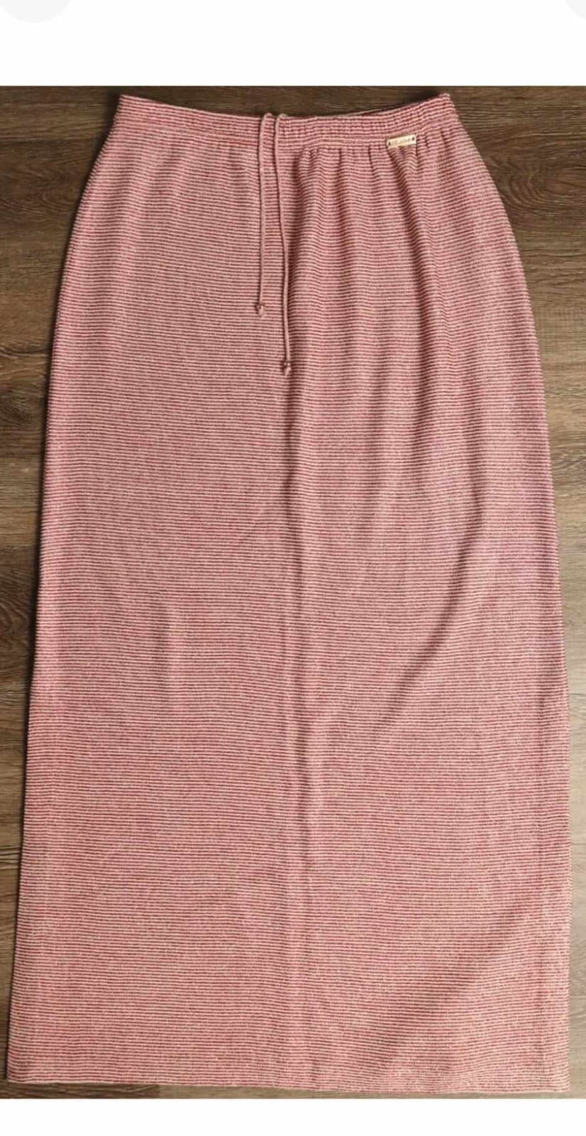 St. John Sport Women's Pencil Maxi Skirt Slit Red Gold Medium Long NWT - Thumbnail 3