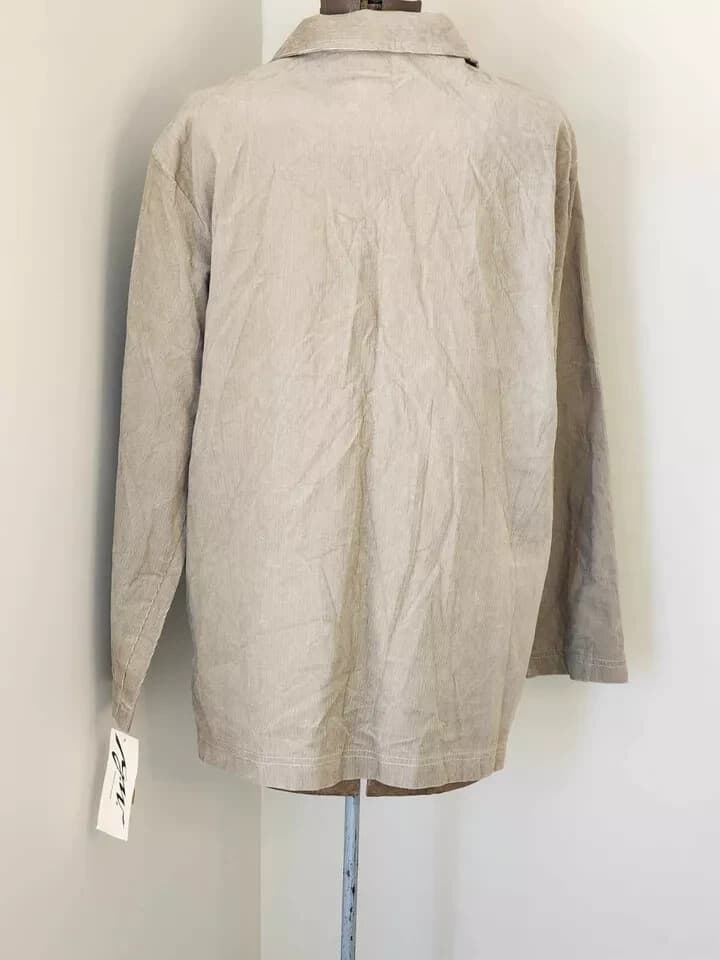 G.W Division Of Graff Corduroy Men Jacket Blazer Collared Front Pocket Large - Thumbnail 4