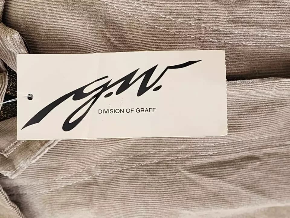 G.W Division Of Graff Corduroy Men Jacket Blazer Collared Front Pocket Large - Thumbnail 5