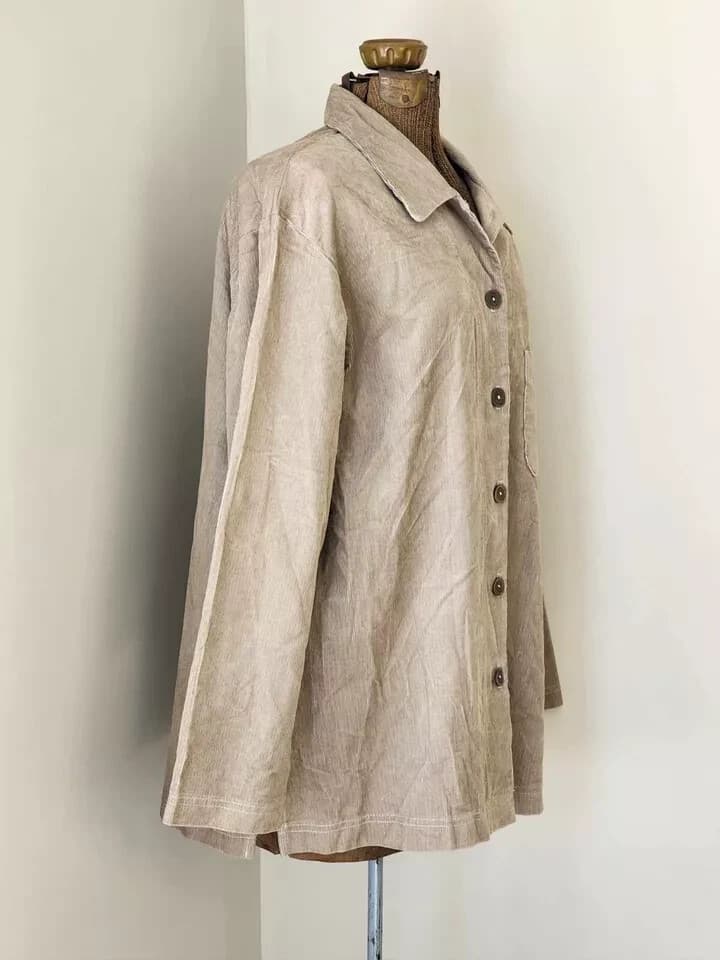 G.W Division Of Graff Corduroy Men Jacket Blazer Collared Front Pocket Large - Thumbnail 6