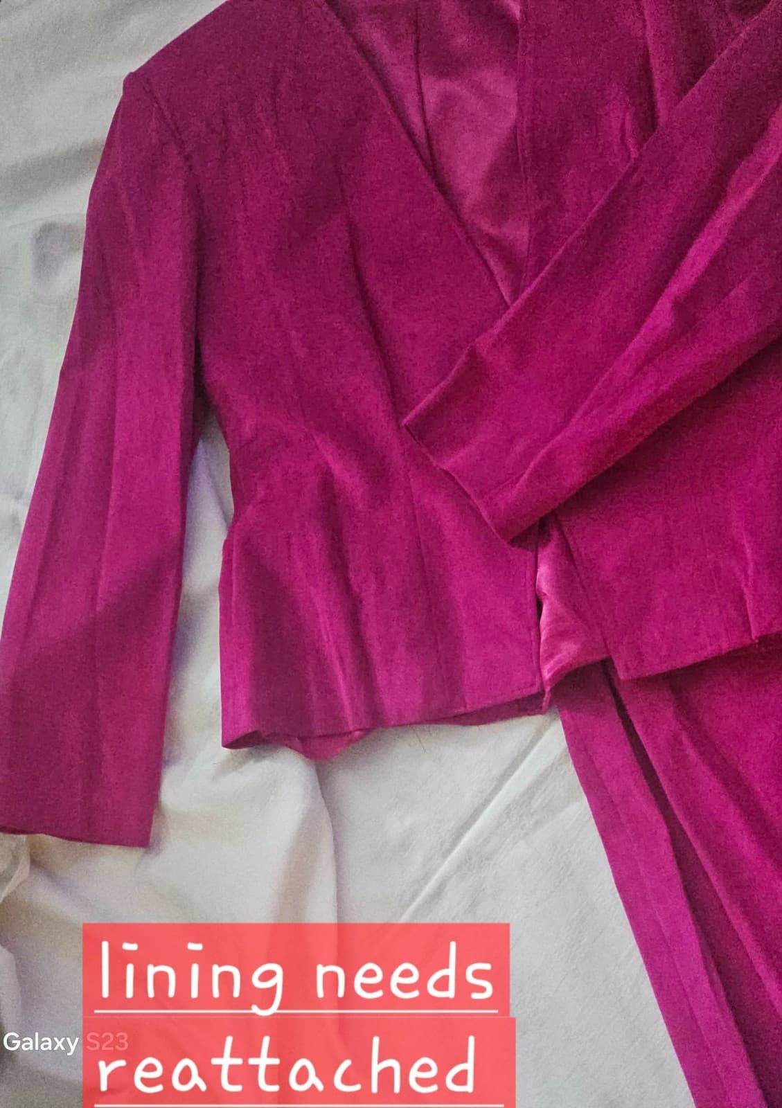Women's homemade burgandy velvet 2 piece skirt suit size 2-4. - Thumbnail 13