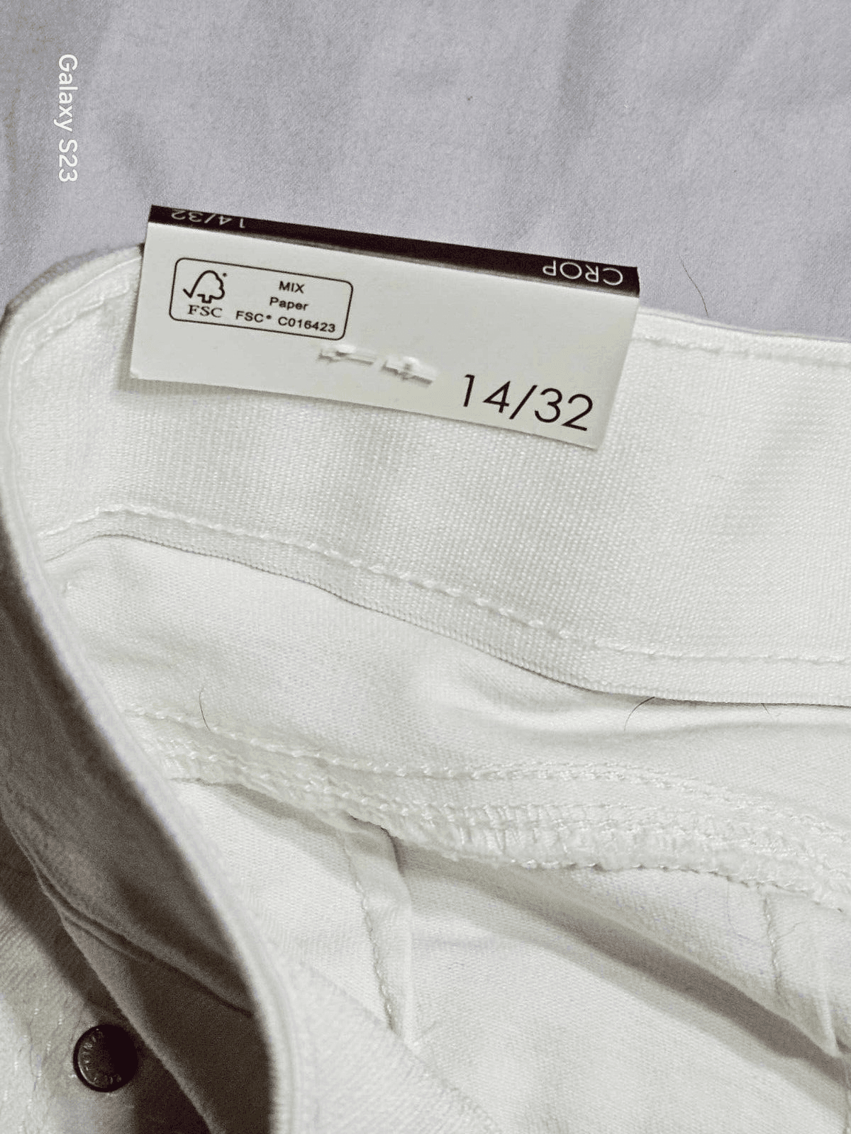Vintage X America Women's White Denim Stretch Jeans Casual Wide Leg Size 14/32 - Thumbnail 10