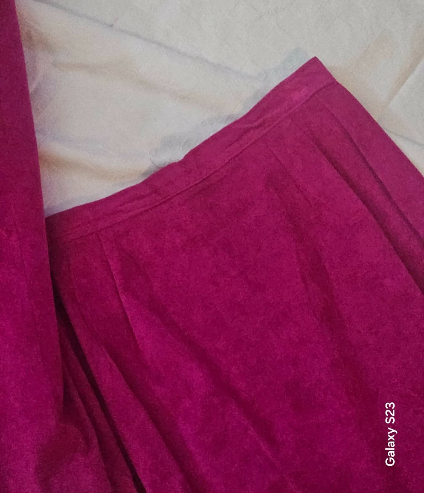 Women's homemade burgandy velvet 2 piece skirt suit size 2-4. - Thumbnail 9