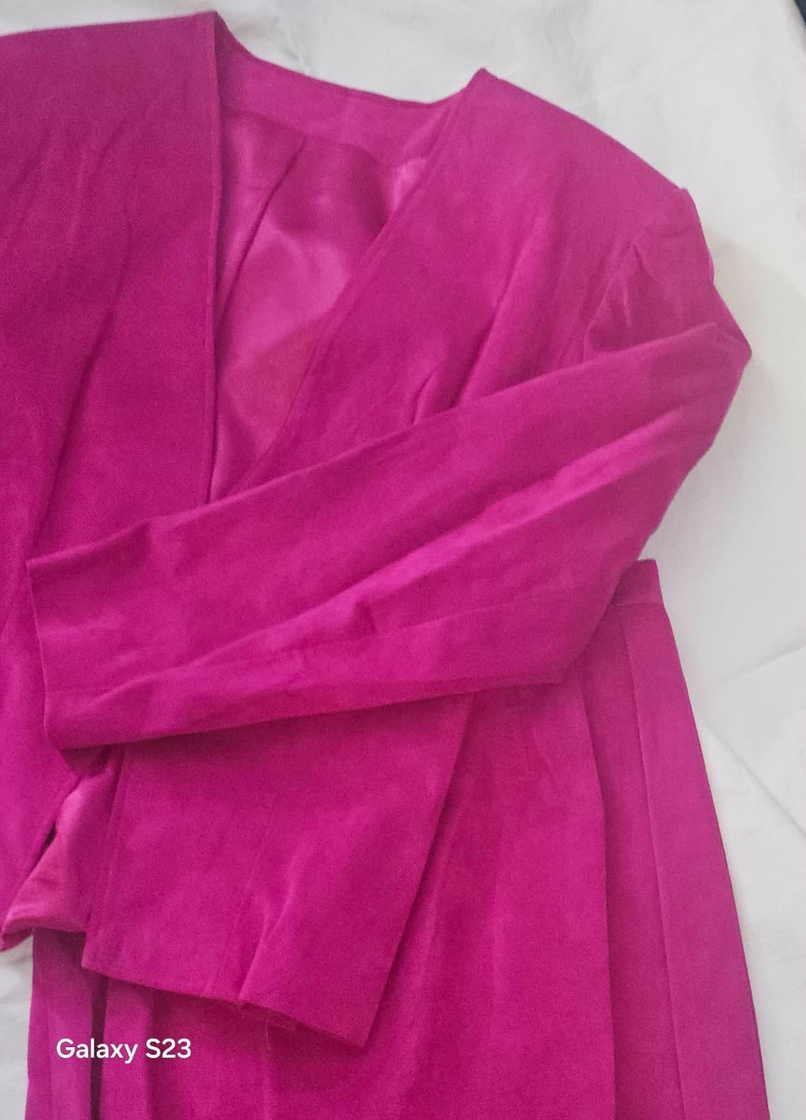 Women's homemade burgandy velvet 2 piece skirt suit size 2-4. - Thumbnail 14