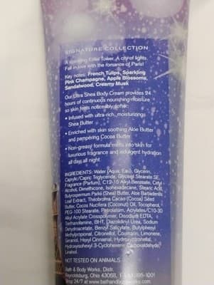 BATH & BODY WORKS PARIS PINK CHAMPAGNE TULIPS ULTRA SHEA CREAM Body LOTION 8 OZ - Thumbnail 4