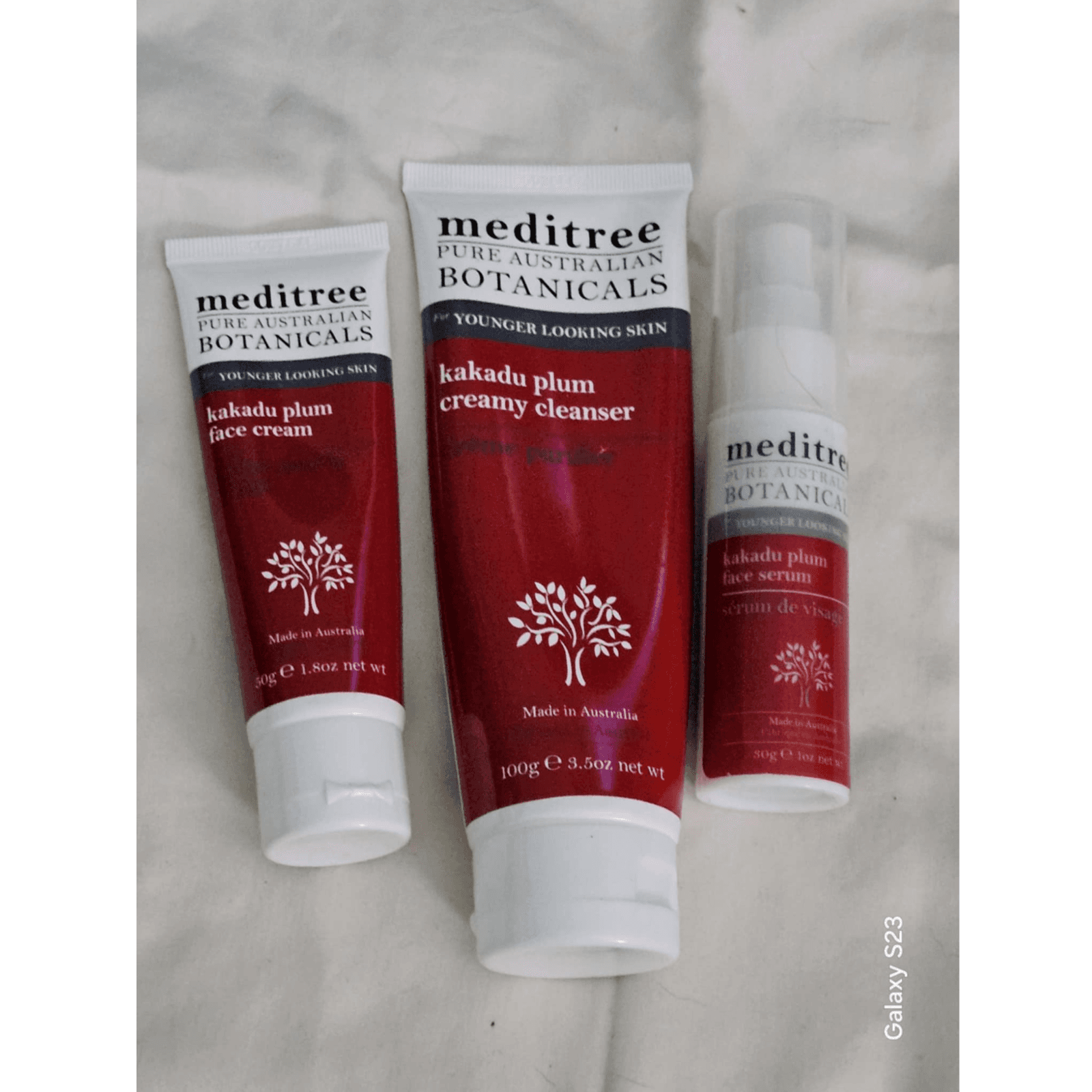 Meditree Pure Australian Face Serum, Creamy Cleanser & Face Cream Botanical Age