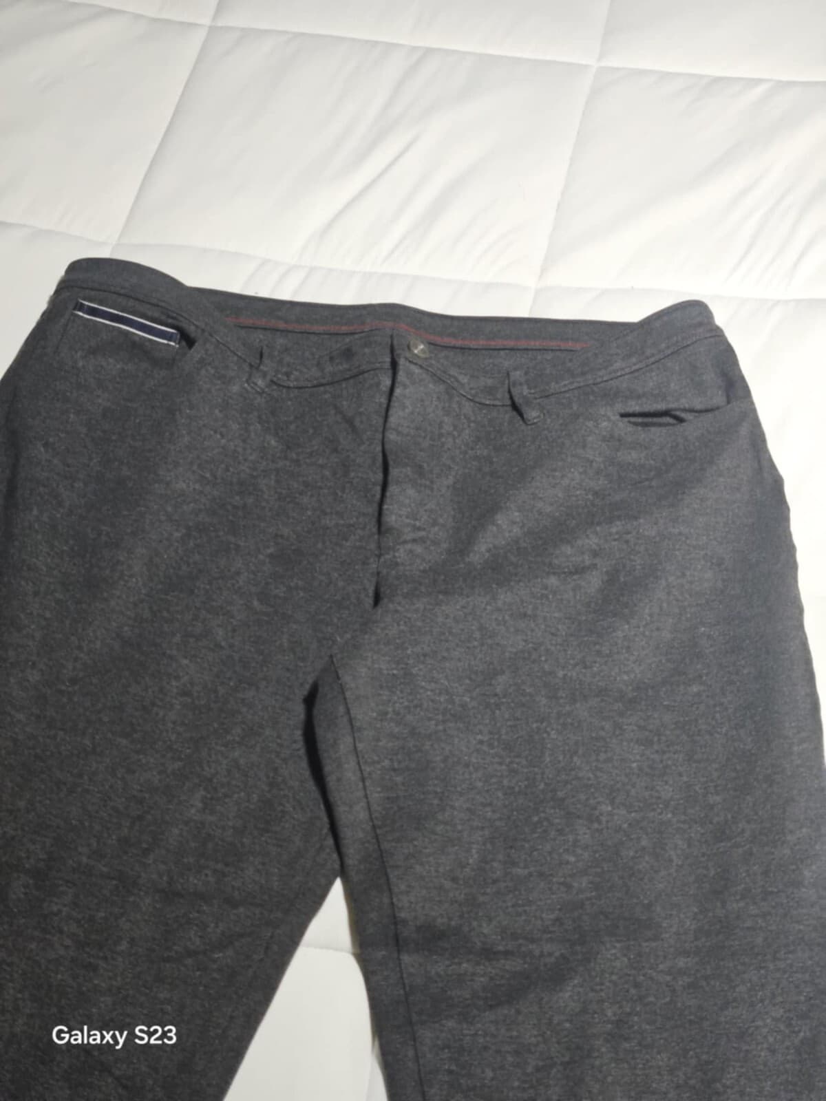 ED Love Women's Stretch Straight Legged High Rise Dress Pants Gray Jeans Size 14 - Thumbnail 2