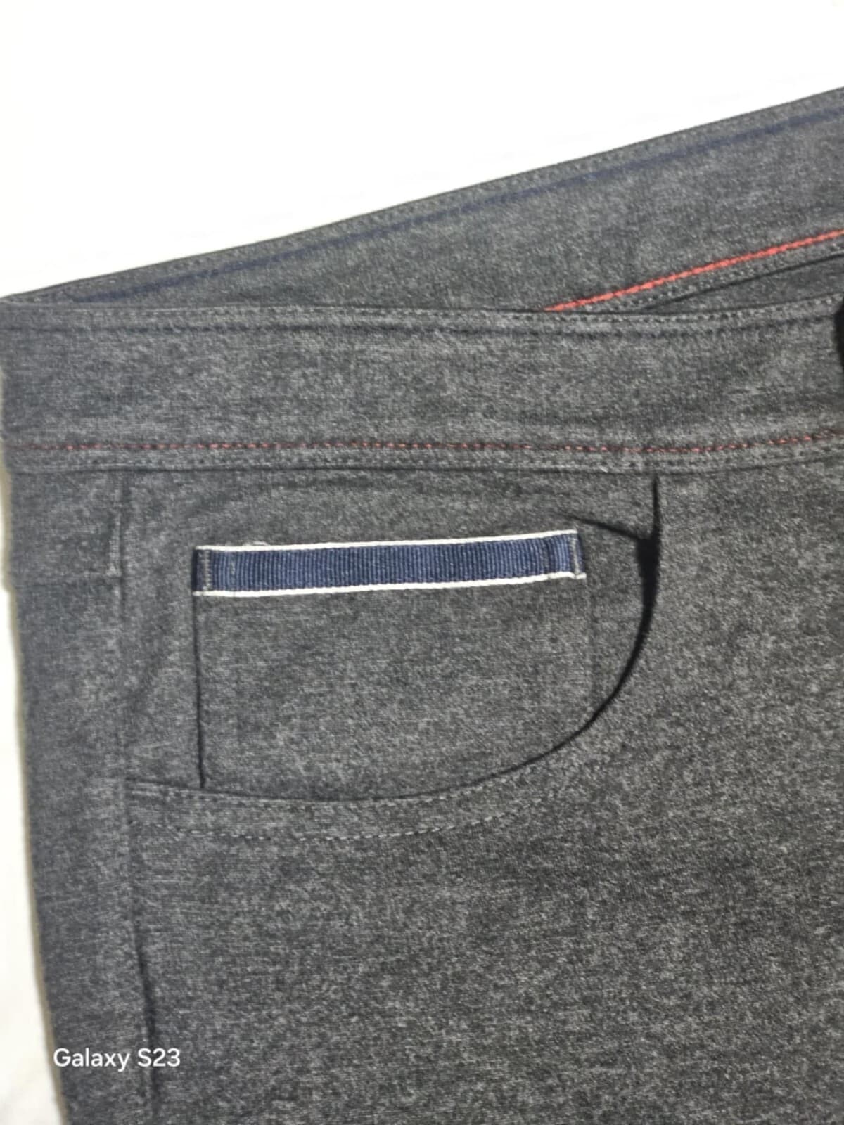 ED Love Women's Stretch Straight Legged High Rise Dress Pants Gray Jeans Size 14 - Thumbnail 3