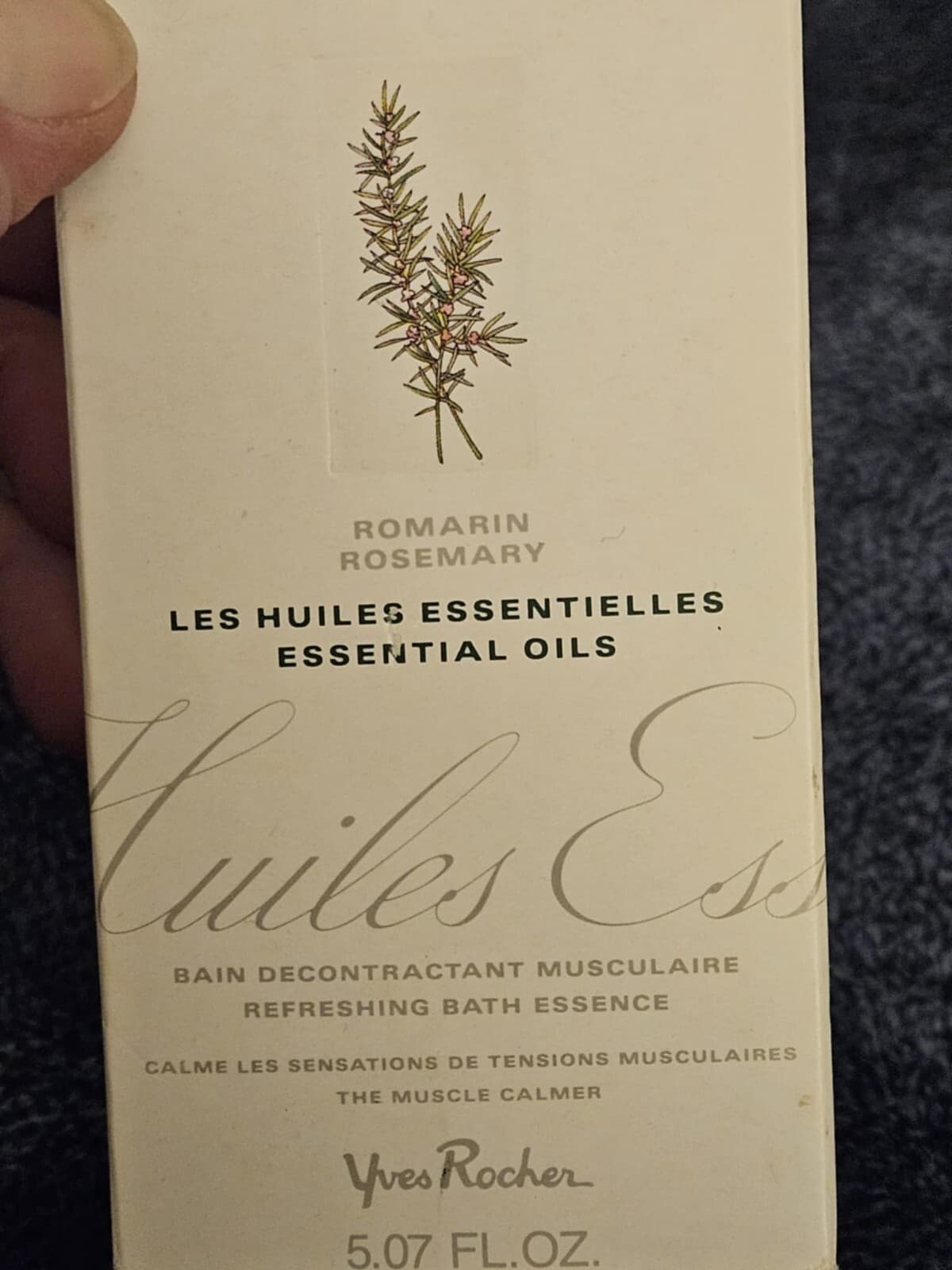 Romarin Rosemary les Huiles Essential Oils Bath Essence 5.07 Oz.Fl Glass - Thumbnail 2