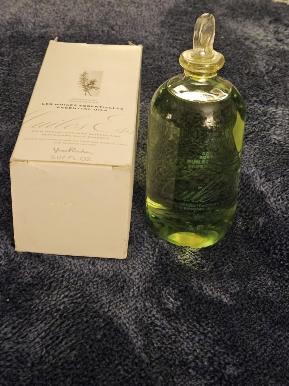Romarin Rosemary les Huiles Essential Oils Bath Essence 5.07 Oz.Fl Glass - Thumbnail 3