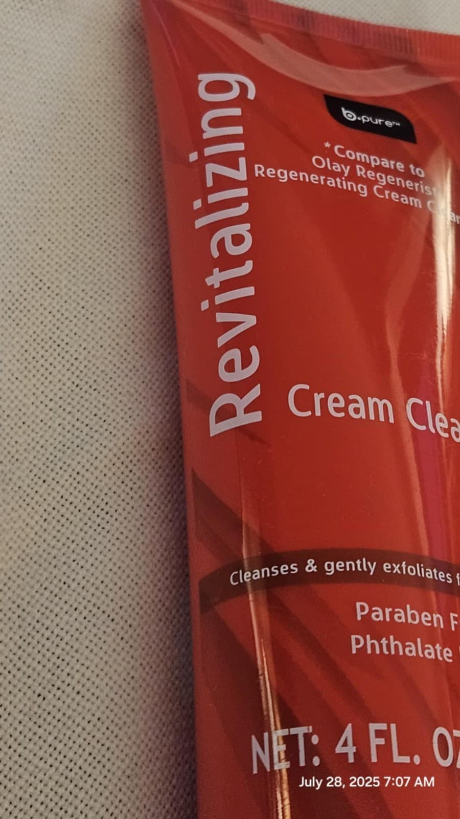 B PURE REVITALIZING FACE CREAM CLEANSER SMOOTH SKIN COMPARE OLAY REGENERIST - Thumbnail 3
