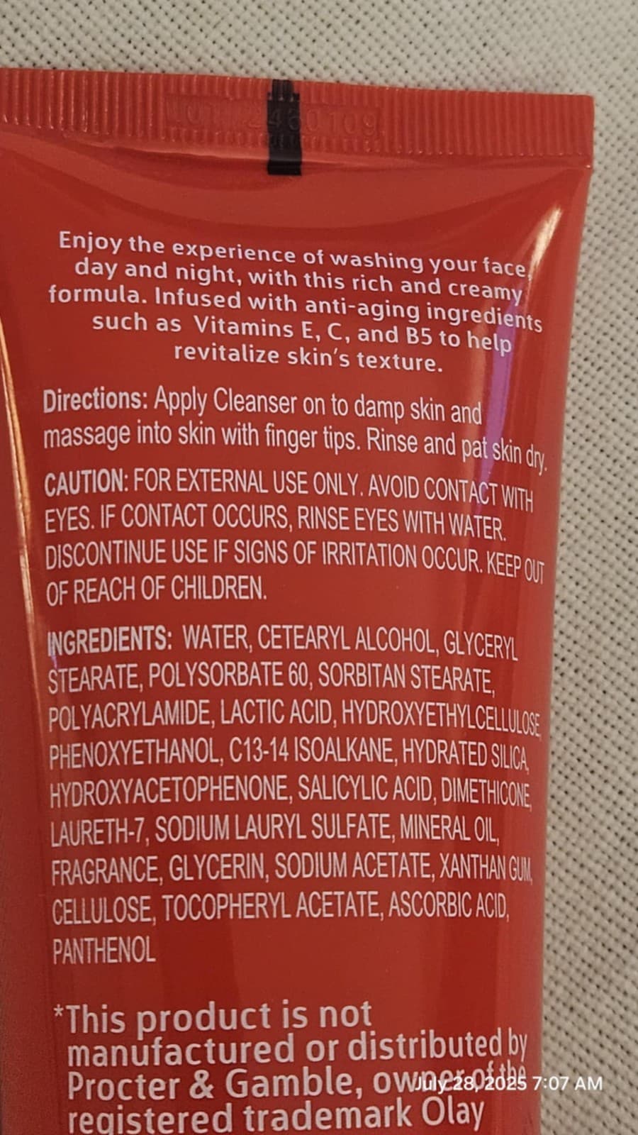 B PURE REVITALIZING FACE CREAM CLEANSER SMOOTH SKIN COMPARE OLAY REGENERIST - Thumbnail 2