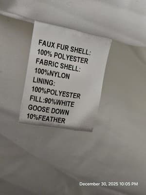 Belle Fare Premium Faux Fur Collection Vest Large White Fuzzy Warm Jacket Coat - Thumbnail 10