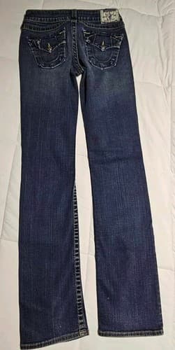 TRUE RELIGION Brand Women's Jeans Denim Med Wash Blue Straight Leg Pants Size 28 - Thumbnail 5